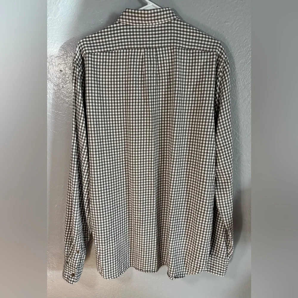 J. Crew Brushed Twill Shirt Mens XLarge T Casual Button Down gingham‎ classic